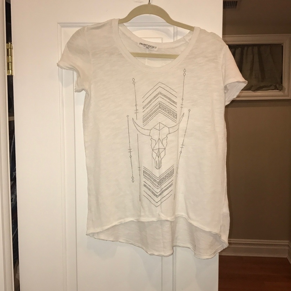 Never worn Project Social T white longhorn shirt